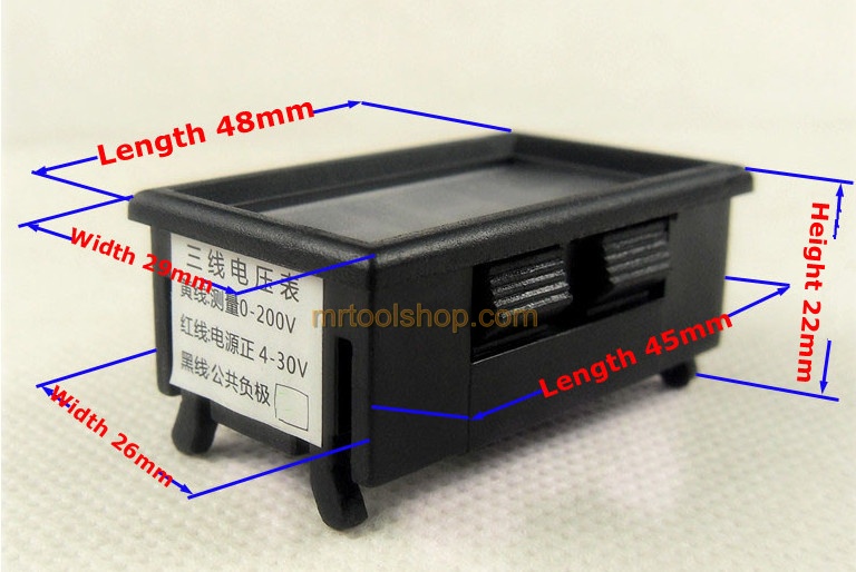 dc meter 0-200v